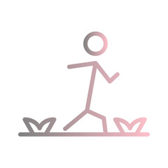 Active Fitness Run Gradient Line Icon