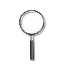 Search icon vector. Magnifying Glass Isolated On White Background, With Gradient Mesh.Realistic Magnifying glass with shadow Vector