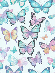 seamless background with butterflies