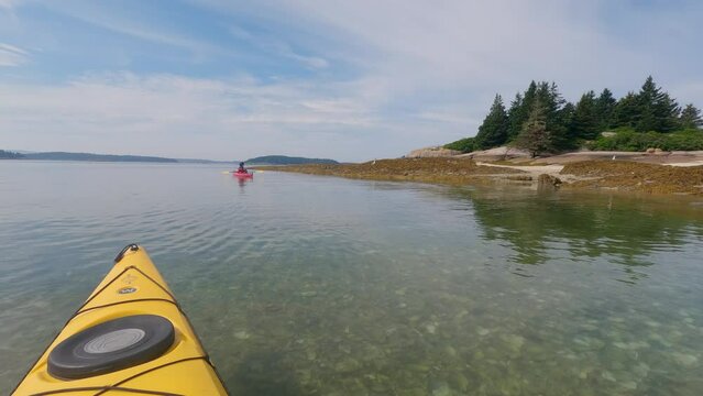 kayaking around Deer Isle, Maine