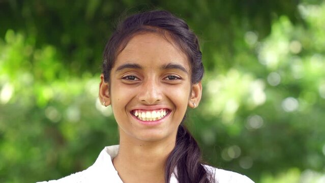 Portrait of a happy laughing young girl. Close-up portrait of her she nice-looking attractive lovely healthy glad cheerful cheery foxy ginger girl enjoying good mood.