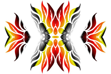 Beautiful classic design colourful  background with flower leaf line art pattern of indonesian culture traditional batik
