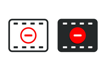 Video reduce symbol. Illustration vector