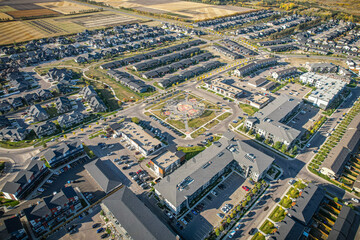 Naklejka na ściany i meble Sweeping Aerial View of Evergreen, Saskatoon, Saskatchewan