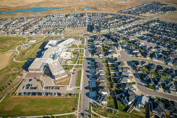 Sweeping Aerial View of Evergreen, Saskatoon, Saskatchewan