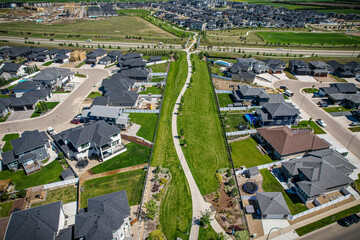 Sweeping Aerial View of Evergreen, Saskatoon, Saskatchewan
