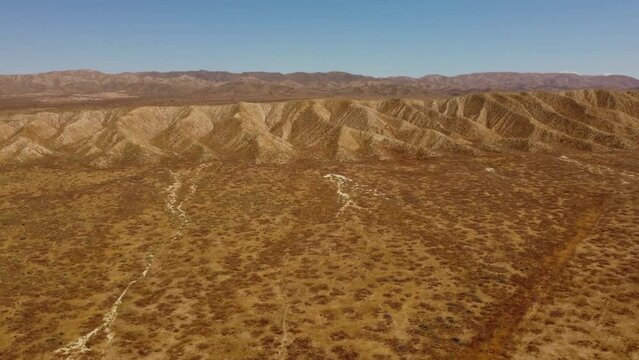 Aerial View of Temblor Range, Carrizo Plain National Monument, California