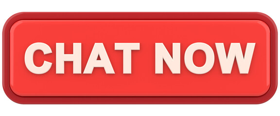 Chat now button. 3D illustration.