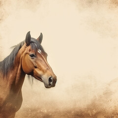 Obraz premium Beautiful horse with neutral background
