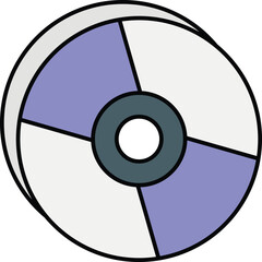 Disc Color outline icon design style