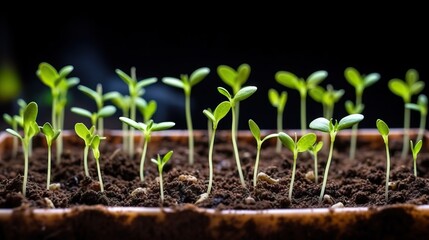 Growing plants in timelapse, Sprouts Germination newborn seeds