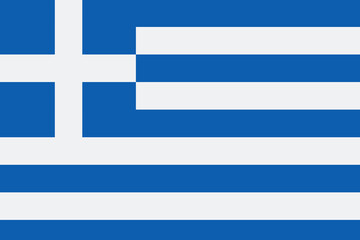 Greece flag isolated in official colors and proportion correctly