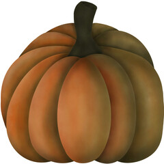 Watercolor Autumn Pumpkins Illustration