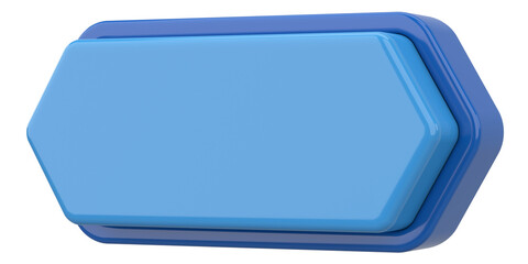 3D button. Empty button. 3D illustration.