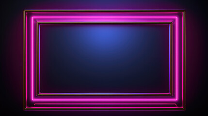 A neon frame, precisely crafted in a square shape, emits a vibrant luminescence that provides a warm, inviting glow. Set against its surroundings, this radiant boundary acts as a beacon - obrazy, fototapety, plakaty