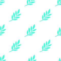 Fototapeta premium Beautiful Neon leaves isolated on white background is in Seamless pattern - vector illustration