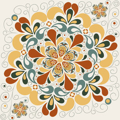 Abstract floral pattern with petals