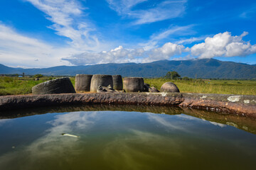 Pokekea megalithic site in Indonesia's Behoa Valley, Palu, Central Sulawesi. - obrazy, fototapety, plakaty
