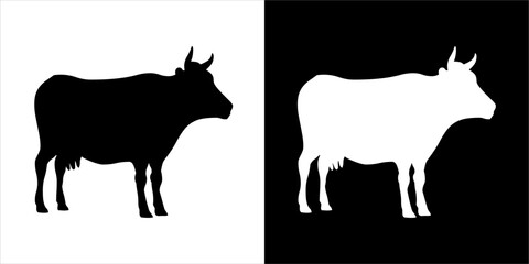 Illustration vector graphics of cow icon