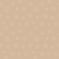 Seamless pattern of snowflakes on beige background. Vector illustration. For background, banner, textile,  poster,  scrapbook, wedding, invitation, greeting card, sale.