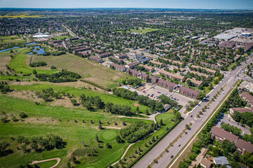 Fototapeta na wymiar Wildwood neighborhood of Saskatoon, Saskatchewan