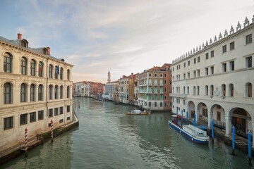 Stunning aerial view of the Grand Canal in Venice, Italy