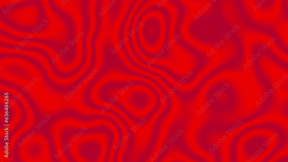Poster seamless abstract psychedelic wavy background for loop playback. 4k video. red colors.