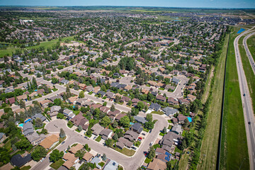 Mirror Reflections: Lakeview, Saskatoon, Saskatchewan Aerial Tapestry