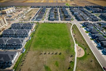 Sweeping Aerial View of Evergreen, Saskatoon, Saskatchewan
