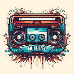 retro music background