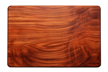 Brown wood cutting board isolated on white background. Generative AI