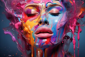something human cant do, highly creative, realistic , colourful. - obrazy, fototapety, plakaty