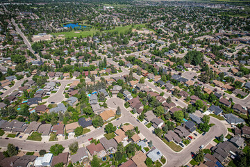 Mirror Reflections: Lakeview, Saskatoon, Saskatchewan Aerial Tapestry