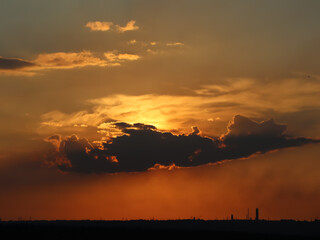 Cloudy sky at sunset