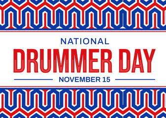 National Drummer Day Wallpaper design with traditional border design. Drummer day background