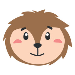cute animal hedgehog icon, flat illustration for your design flat style