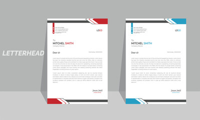 Modern corporate letterhead template design for your project, 