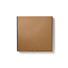 Brown Cardboard Pizza Box Mockup