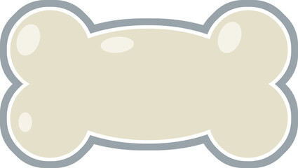 cartoon scene with funny bone isolated illustration for children