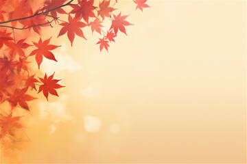 Naklejka na ściany i meble Abstract natural autumn background with copy space
