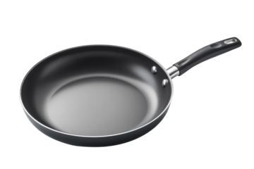 modern nonstick frying pan isolated on white background. Generative AI