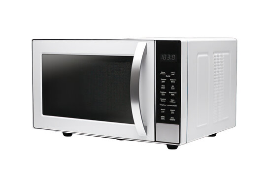 Modern Microwave isolated on white background. Generative AI