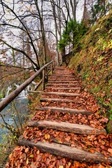 Fototapeta premium Plitvich National Park in Autumn, Croatia