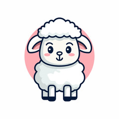 Modern Cute Sheep Logo Mascot Illustration for Logo, Design, and Advertisement