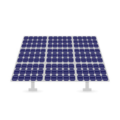 Solar panel. Concept of renewable, ecological, green energy, alternative power generation, eco friendly, sustainable electricity resources. Vector illustration isolated on white background