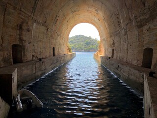Submarine Tunnel Hvar in Croatia