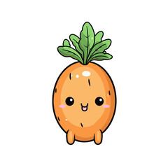 Obraz premium Carrot watercolor vector illustration, Vegetable isolated on transparent background, AI Generative