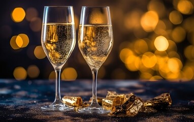 Champagne celebration, generative ai