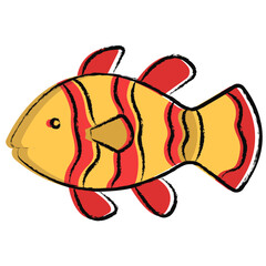 Hand drawn Clownfish icon
