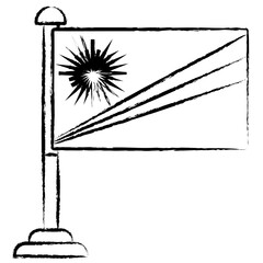 Hand drawn Marshall Islands flag icon